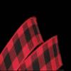 1 Pcs 1 1/2"W Gingham Wired Ribbon Red Black Cabin Rustic Color 10 Yards, Ribbon for Gift Wrapping | #AA120RK view 1