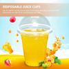 Hemoton 30sets Transparent Disposable Juice Cups Dome Lids Bubble Tea Beverage Cups for Cold Drinks for Parties and Events view 3