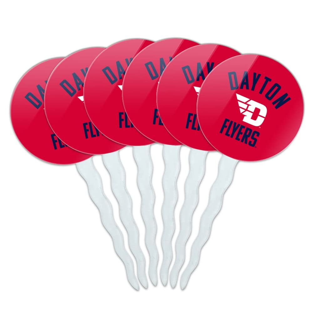 GRAPHICS & MORE University of Dayton Official Logo Cupcake Picks Toppers Decoration Set of 6
