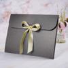 10PCS Gift Envelopes Birthday Gift Card Paper Bags Bulk Party Favor Bags Cardboard Present Envelopes Scarf Wrapping Bags with Ribbon Bowknot for Wedding Invitation Business Card (Black) view 2