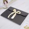 10PCS Gift Envelopes Birthday Gift Card Paper Bags Bulk Party Favor Bags Cardboard Present Envelopes Scarf Wrapping Bags with Ribbon Bowknot for Wedding Invitation Business Card (Black) view 3