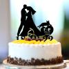 Beach Mr & Mrs Wedding Anniversary Cake Toppers Silhouette Acrylic Black With Dog Cat Mr & Mrs Silhouette Cake Toppers Customize Name Est Date For Wedding Anniversary Cake Decorations Engagement Gift view 2