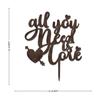 All You Need Is Love Bride And Groom Cake Toppers Mr & Mrs Wedding Cake Toppers Silhouette Romance Custom For Wedding Anniversary Party Supplies Engagement Gifts For Couple Wood view 4