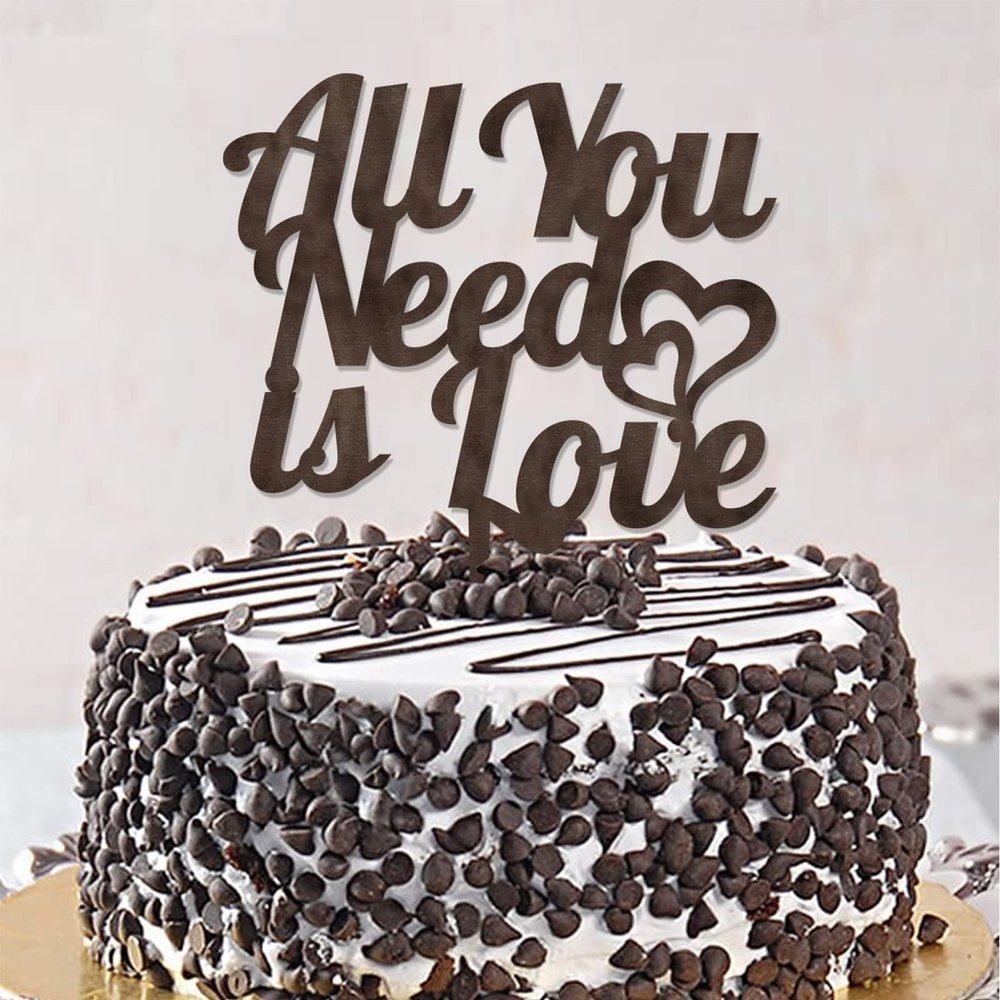 All You Need Is Love Mr & Mrs Wedding Cake Topper Silhouette Customize Country Bride & Groom Cake Toppers For Engagement Bride to Be Party Favors Wedding Gifts For Couple Wood