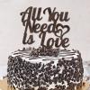 All You Need Is Love Mr & Mrs Wedding Cake Topper Silhouette Customize Country Bride & Groom Cake Toppers For Engagement Bride to Be Party Favors Wedding Gifts For Couple Wood view 1