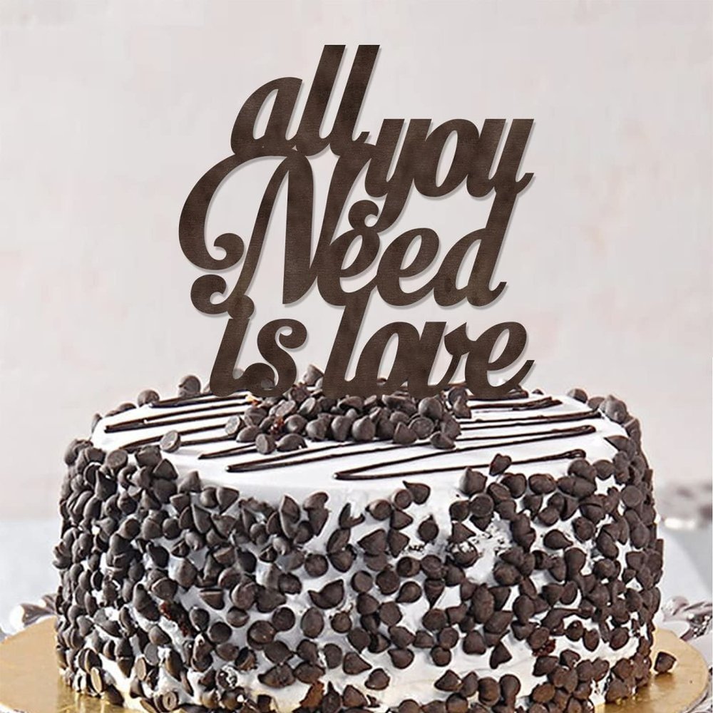 All You Need Is Love Bride & Groom Cake Toppers Mr And Mrs Wedding Cake Topper Silhouette Country Personalized For Engagement Bride to Be Party Favors Wedding Gifts For Couple Wood