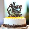 All You Need Is Love Bride & Groom Cake Toppers Mr And Mrs Wedding Cake Topper Silhouette Country Personalized For Engagement Bride to Be Party Favors Wedding Gifts For Couple Wood view 2