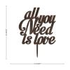 All You Need Is Love Bride & Groom Cake Toppers Mr And Mrs Wedding Cake Topper Silhouette Country Personalized For Engagement Bride to Be Party Favors Wedding Gifts For Couple Wood view 4