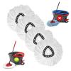 4 PCS Spin Mop Replacement Head,100% Microfiber Mop Heads Replacements Compatible with Triangle Spin Mop,360 Degree Round Spin Mop Replacement Head for Easy House Cleaning Floor Mopping view 1