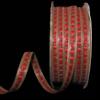 1 Pcs 3/8"W Woven Stitch Ribbon Brown Red Color 5 Yards, Ribbon for Gift Wrapping | #AA120RK view 1