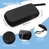Tuciyke Tampon Storage Bag,2 Pack Black Tampon Holder Bag with Zipper 6.3x3.3x1.2 inches Small Pouch for Feminine Products Portable Period Bags for Women,Ladies view 4