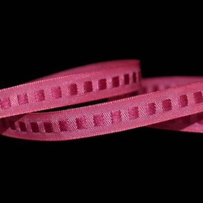 1 Pcs 3/8"W Woven Stitch Ribbon Pink Dark Pink Color 5 Yards, Ribbon for Gift Wrapping | #AA120RK