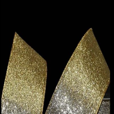 1 Pcs 2 1/2"W Wired Ribbon Gold Glitter Color 5 Yards, Ribbon for Gift Wrapping | #AA120RK