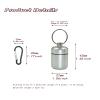 4 Pieces keychain pill holder,Waterproof Seal Small Pill Box Mountaineering Keychain Portable Aluminum Alloy Pill Container Portable Coin Storage earplug case (Silver) view 2