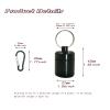 4 Pieces keychain pill holder,Waterproof Seal Small Pill Box Mountaineering Keychain Portable Aluminum Alloy Pill Container Portable Coin Storage earplug case (black) view 2