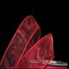 1 Pcs 1 1/2"W Sheer Wired Ribbon Solid Red Glitter Swirl 5 Yards, Ribbon for Gift Wrapping | #AA120RK view 1