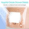 Waterproof Dialysis Catheter Shower Protector PD Catheter Shower Cover Dialysis Port Wound Shield Large Waterproof Bandages for Feeding Tube G Tube Accesorries(9"x9"+Pad, Pack of 25) view 2