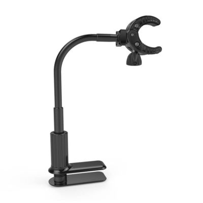 Alloy Hair Dryer Stand 360 Degree Rotating Hands Free Hair Dryer Stand with Clamp Blow Dryer Holder Adjustable Height Hair Dryer Holder