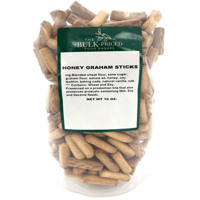 Honey Graham Sticks, Bulk Size (1 lb. Resealable Zip Lock Stand Up Bag)