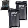 Chattanooga ColPac, Reusable Gel Ice Pack for Cold Therapy, 6.5" x 11" Half Size 2 Pack Bundle, Black Polyurethane, with a Lumintrail Drawstring Bag view 1