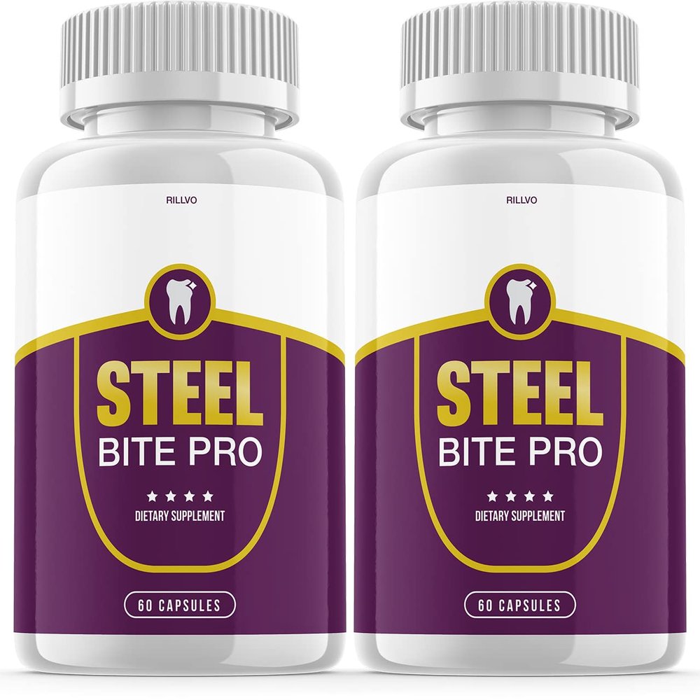 (2 Pack) Steel Bite Pro Teeth Supplement for Teeth and Gum Dental Repair Original (120 Capsules)