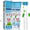 Tongue Cleaning Scraper Brush Kit, Tongue Cleaning Gel Oral Care Removes Oral Odor Fresh Breath Tongue Coating Cleaning Bad Breath for Adults, 50g (2pcs) view 1