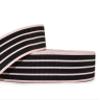 1 Pcs 1 1/2"W Stripe Grosgrain Ribbon Pink Black Color 5 Yards, Stripe Ribbon for Gift Wrapping | #AA120RK view 1