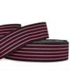 1 Pcs 1 1/2"W Stripe Grosgrain Ribbon Pink Black Color 5 Yards, Stripe Ribbon for Gift Wrapping | #AA120RK view 1