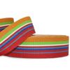1 Pcs 1 1/2"W Stripe Grosgrain Ribbon Red Blue Green Golden Color 5 Yards, Stripe Ribbon for Gift Wrapping | #AA120RK view 1