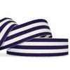 1 Pcs 1 1/2"W Stripe Grosgrain Ribbon Purple White Taffy Color 5 Yards, Stripe Ribbon for Gift Wrapping | #AA120RK view 1