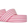 1 Pcs 1 1/2"W Stripe Grosgrain Ribbon Pink White Color 5 Yards, Stripe Ribbon for Gift Wrapping | #AA120RK view 1