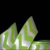 1 Pcs 1 1/2"W Chevron Stripe Zig Zag Satin Wired Ribbon Green White 5 Yards, Ribbon for Gift Wrapping | #AA120RK view 1