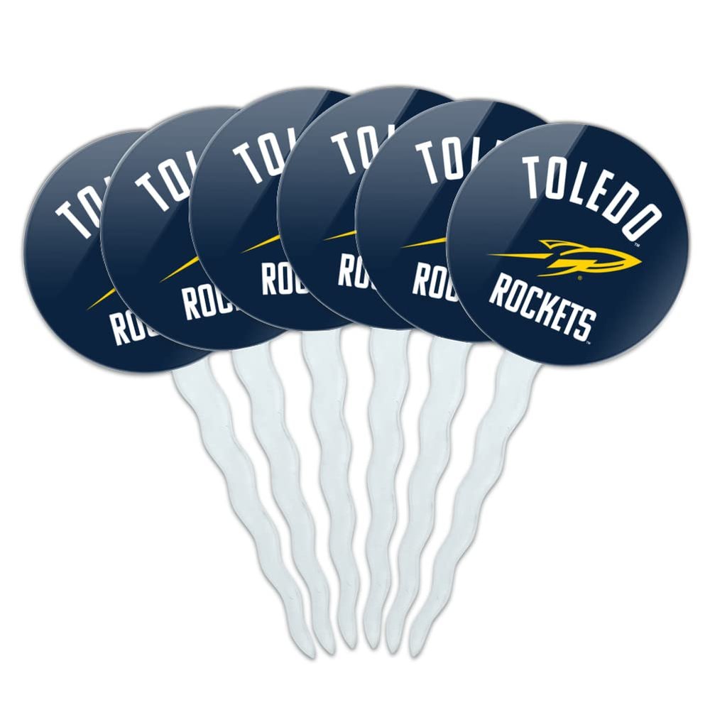 GRAPHICS & MORE University of Toledo Official Logo Cupcake Picks Toppers Decoration Set of 6