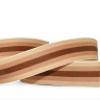 1 Pcs 7/8"W Stripe Grosgrain Ribbon Warm Brown Beige Tan Color 5 Yards, Stripe Ribbon for Gift Wrapping | #AA120RK view 1