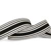 1 Pcs 7/8"W Stripe Grosgrain Ribbon Black White Color 5 Yards, Stripe Ribbon for Gift Wrapping | #AA120RK view 1