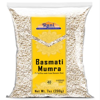 Rani Basmati Mumra (Puffed Rice) 7oz (200g) ~ All Natural | No Color | Gluten Friendly | Vegan | NON-GMO | Kosher | No Salt or fillers | Indian Origin