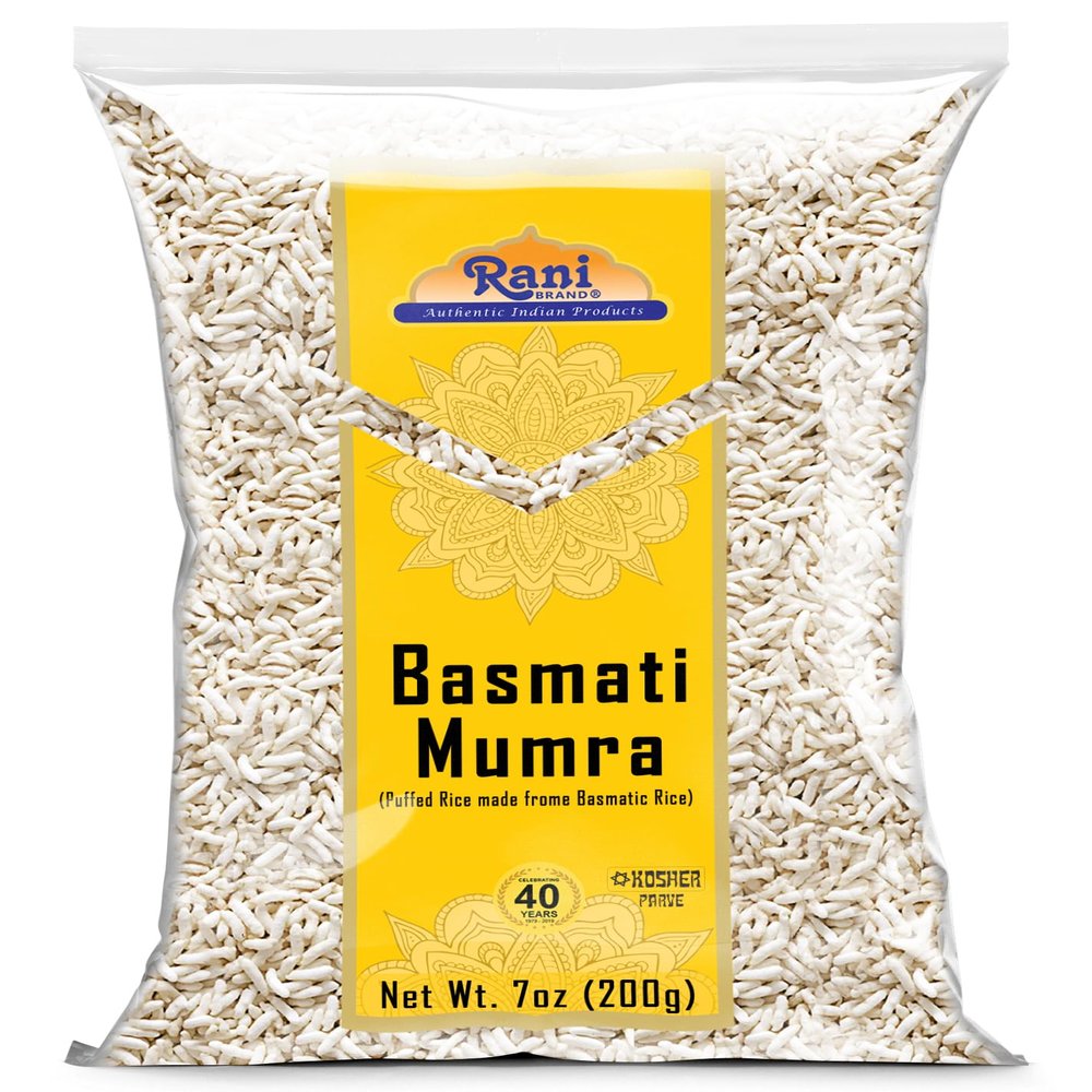 Rani Basmati Mumra (Puffed Rice) 7oz (200g) ~ All Natural | No Color | Gluten Friendly | Vegan | NON-GMO | Kosher | No Salt or fillers | Indian Origin