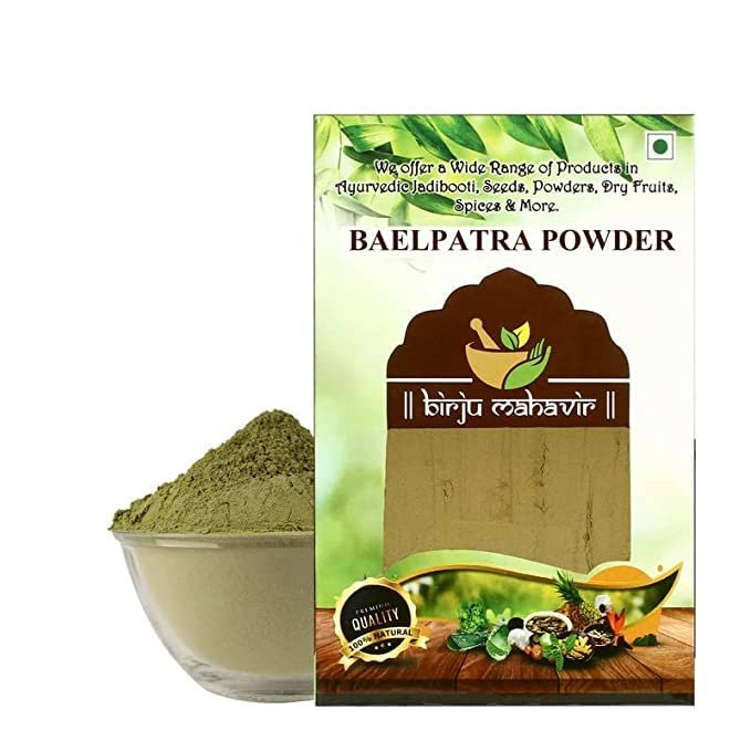 ROSEVILLA Birju Mahavir Bael Patra Powder - Aegle marmelos - Bael Leaf Powder - Bel Leaves Powder 200 Gr