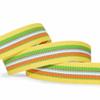 1 Pcs 5/8"W Stripe Grosgrain Ribbon Yellow Green Orange White 10 Yards, Stripe Ribbon for Gift Wrapping | #AA120RK view 1