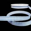 1 Pcs 1/4"W Spool Mini Check Gingham Plaid Ribbon Light Blue White 25 Yards, Gingham Ribbon for Gift Wrapping | #AA120RK view 1