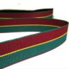 1 Pcs 7/8"W Striped Grosgrain Ribbon Dark Red Green 5 Yards, Stripe Ribbon for Gift Wrapping | #AA120RK view 1