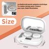 MUGLE Portable Ultrasonic Contact Lens Cleaner with USB Charger - Fit Disposable Soft, Colored & RGP Lenses - Travel & Home (White) view 3
