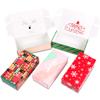 TONESPAC 25 Pack 8x4x2 inch Small Christmas Gift Box with Lid, Recyclable Corrugated Cardboard Shipping Boxes for Small Business,Gift Packaging,Specially Designed Box. (8"x4"x2",Xmas Mix Pattern) view 1