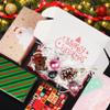TONESPAC 25 Pack 8x4x2 inch Small Christmas Gift Box with Lid, Recyclable Corrugated Cardboard Shipping Boxes for Small Business,Gift Packaging,Specially Designed Box. (8"x4"x2",Xmas Mix Pattern) view 4