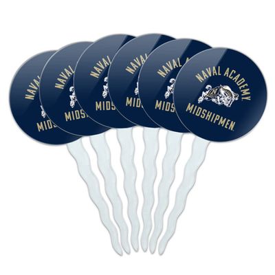 GRAPHICS & MORE US Naval Academy Midshipmen Cupcake Picks Toppers Decoration Set of 6