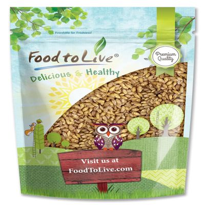 Hulled Barley Grain, 1.5 Pounds 100% Whole Grain, Vegan, Great for Home Baking, Brewing, Grinding. Rich in Selenium, Fiber. Perfect for Chili, Stews, Hot Cereal, Salads, Soup. Bulk Seeds