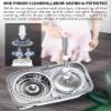 Michao Spin Mop Bucket Deluxe 360 Spinning Floor Cleaning System with 6 Microfiber Replacement Head Refills,62" Extended Handle,4X Wheel for Home Cleaning view 3