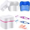 BTwood Denture Bath Kit  Includes 2 Denture Bath Cups, 2 Denture Cleaner Brushes, and 2 Strainer Baskets  Ideal for Dentures, Retainers, and Mouthguards view 2