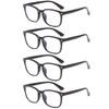 4 Pairs Mens Womens Unisex Big Frame Reading Glasses Blue Light Blocking Readers (8082S BK x 4, 1, multiplier_x) view 1