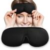 3D Sleeping Mask 100% Blackout Blindfold Light Soft Sleep Mask for Eyes Eye Shade Blindfold Sleeping Aid (Black) view 2